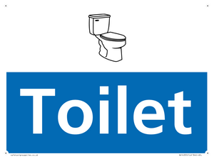 Toilet Illustrated Dementia Friendly Sign NHS Style Blue